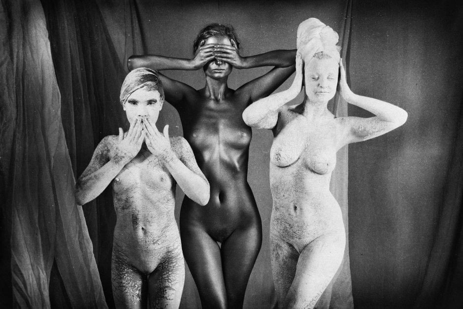 Beautiful naked women in the theater