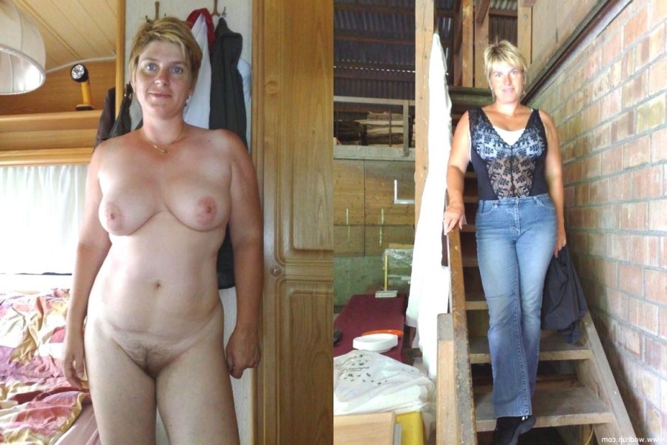 Naked mature in clothes and without
