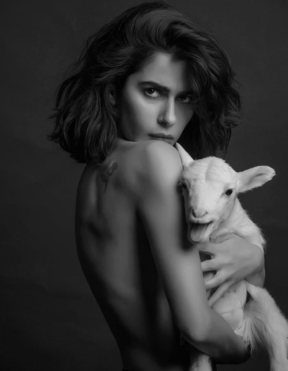 Nesrin Javadzade of the photo shoot