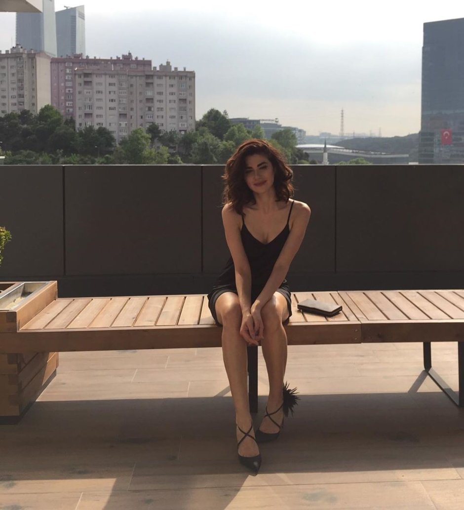 Nesrin Cavadzade in a swimsuit