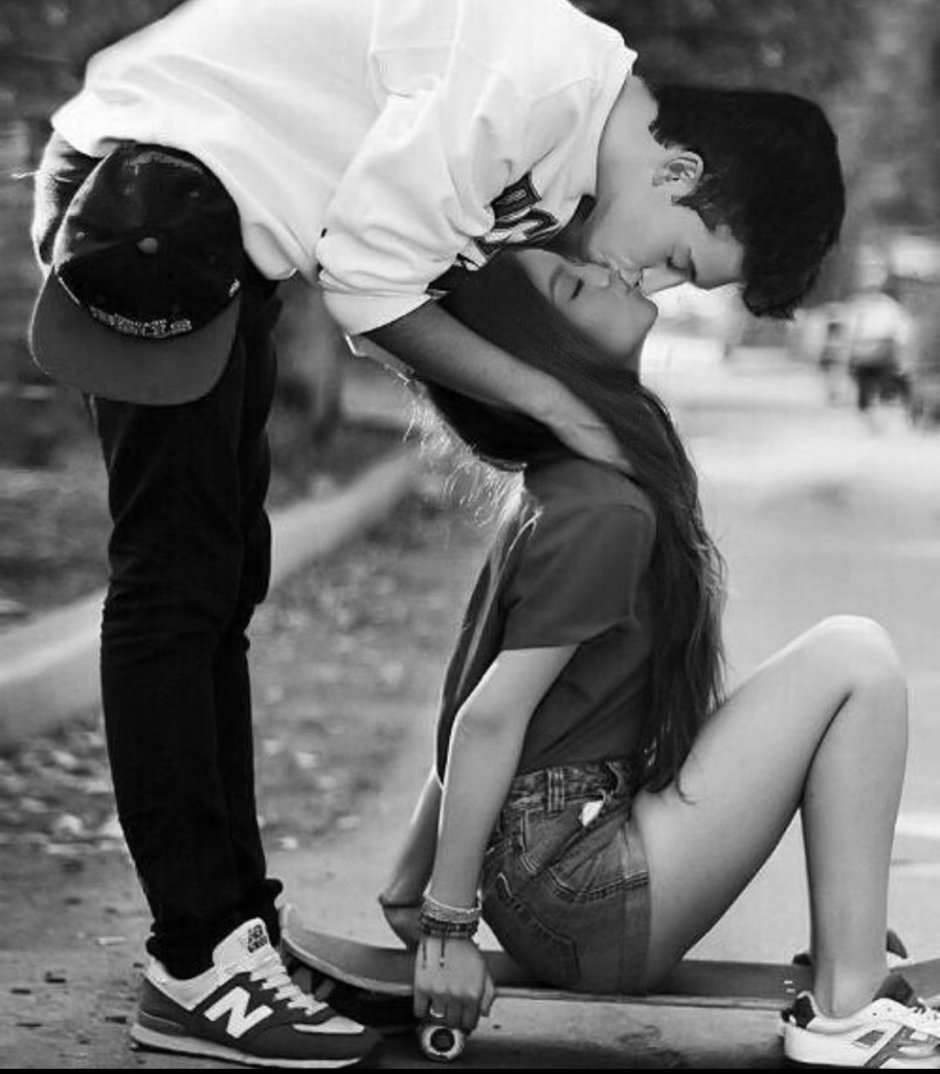 The guy leaned toward the girl