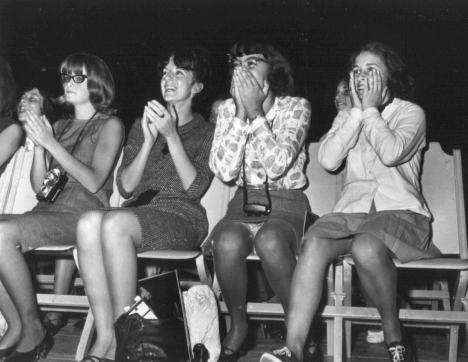 Women's cowards at the Bitles concert