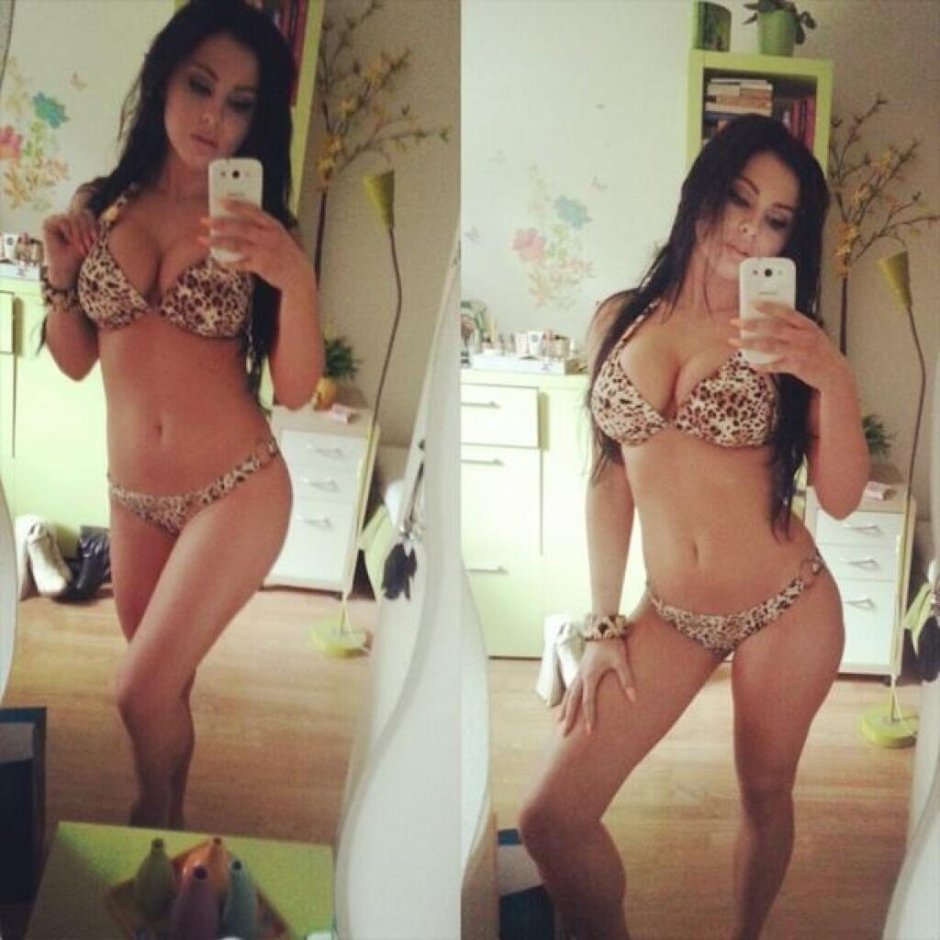 Yana Khumkovskaya in a swimsuit