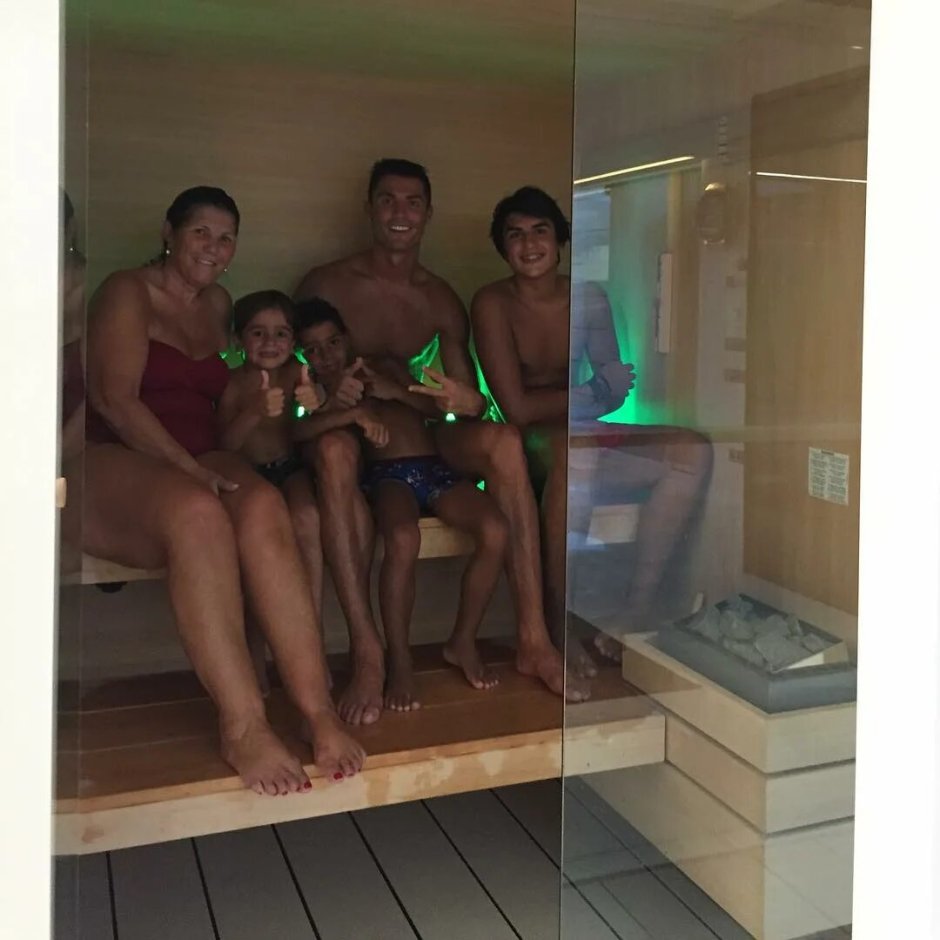 Cristiano Ronaldo in the bathhouse