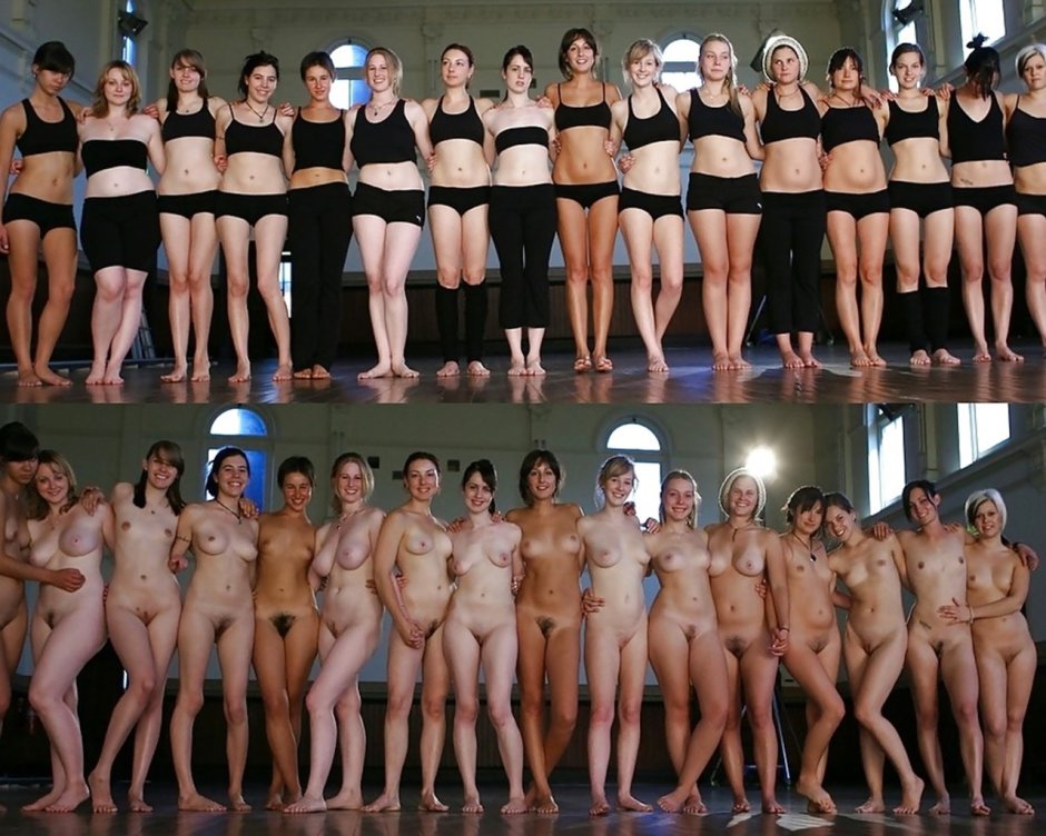 Group of girls without clothes