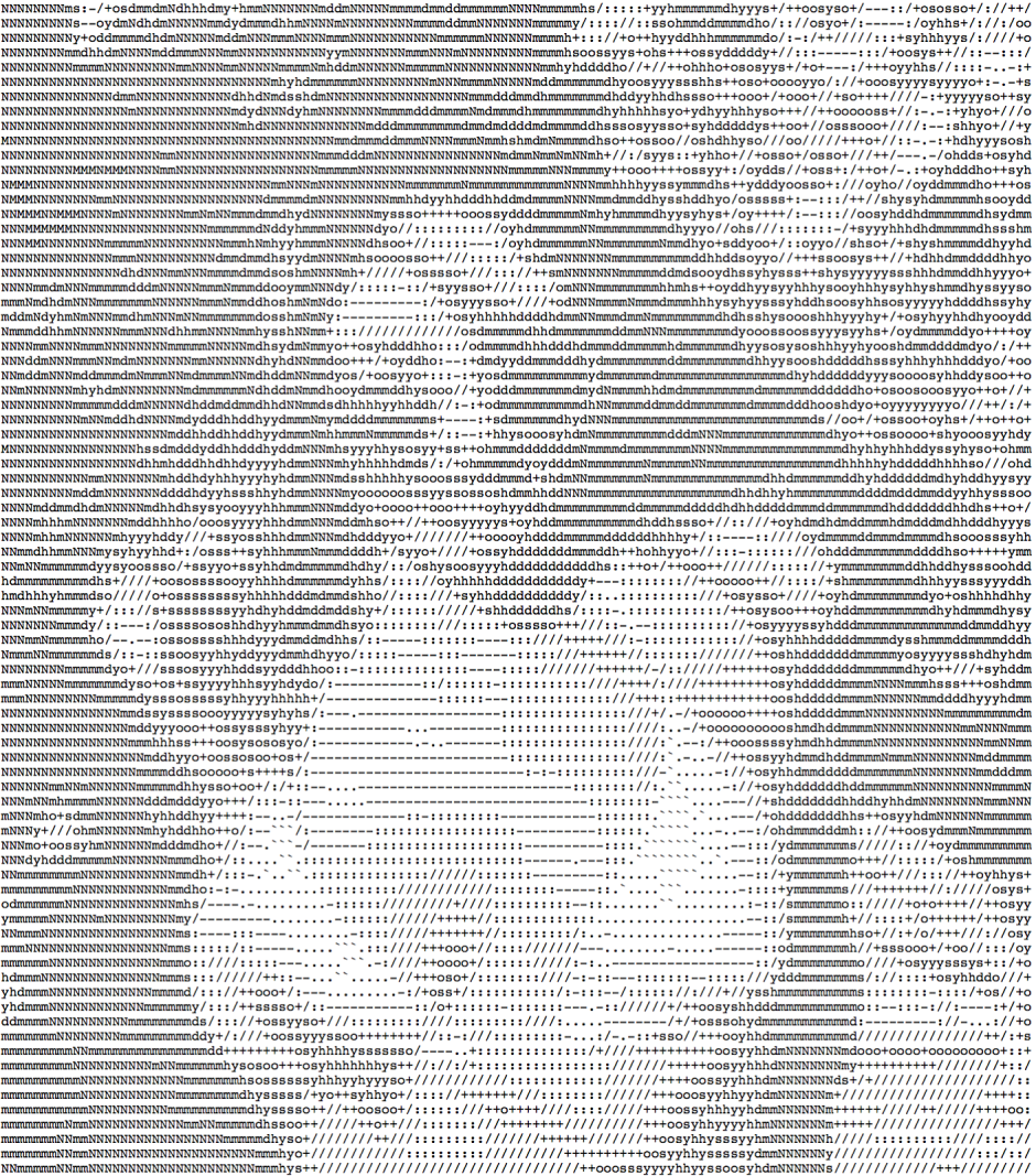Image transformation into ASCII