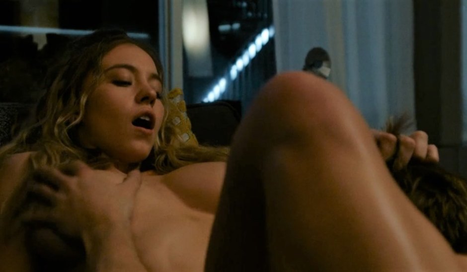 Erotic film below her lips