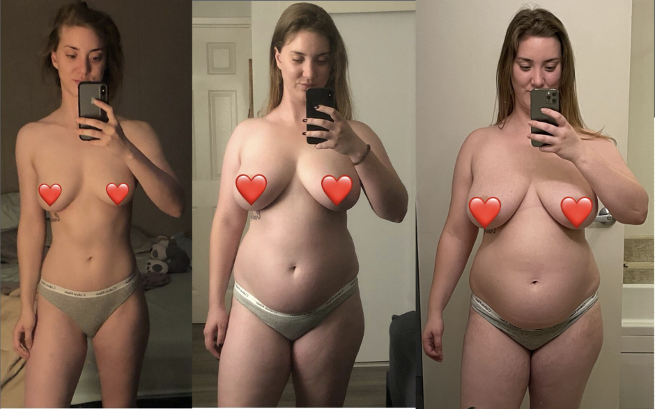 Nude Chubby Girls Before and after Weight Gain