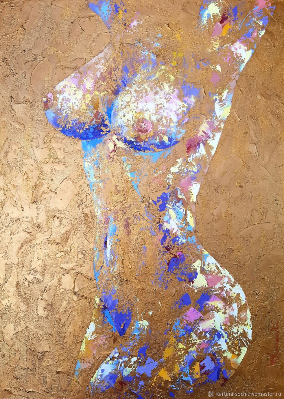 Abstract paintings in the style of nude