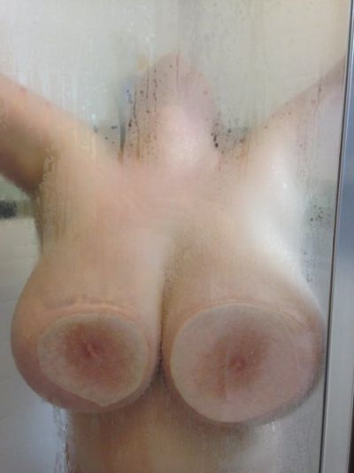 Boobs against Glass