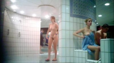 German sauna voyeur