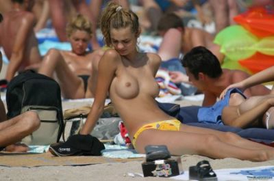 Candid topless