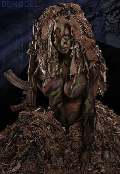 Naked girls in camouflage