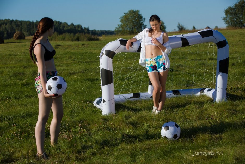 Фотосессия на футбольном поле