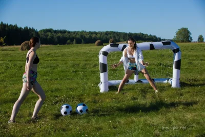 Надувные футбольные ворота