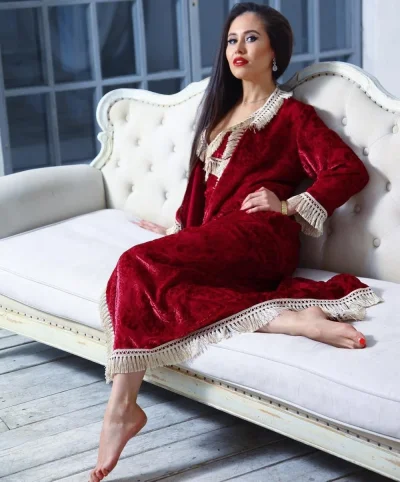 Бархатный халат женский