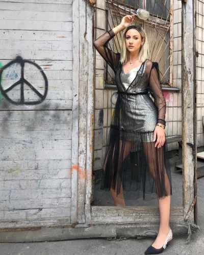 Платье из сетки