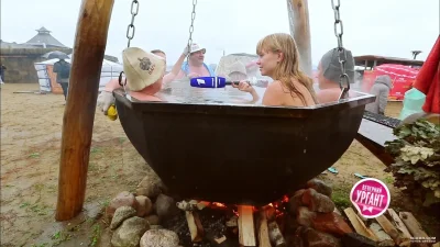 Чан для купания на дровах