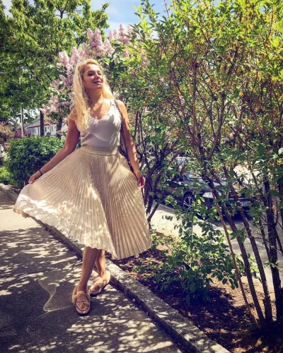 Женская плиссированная юбка