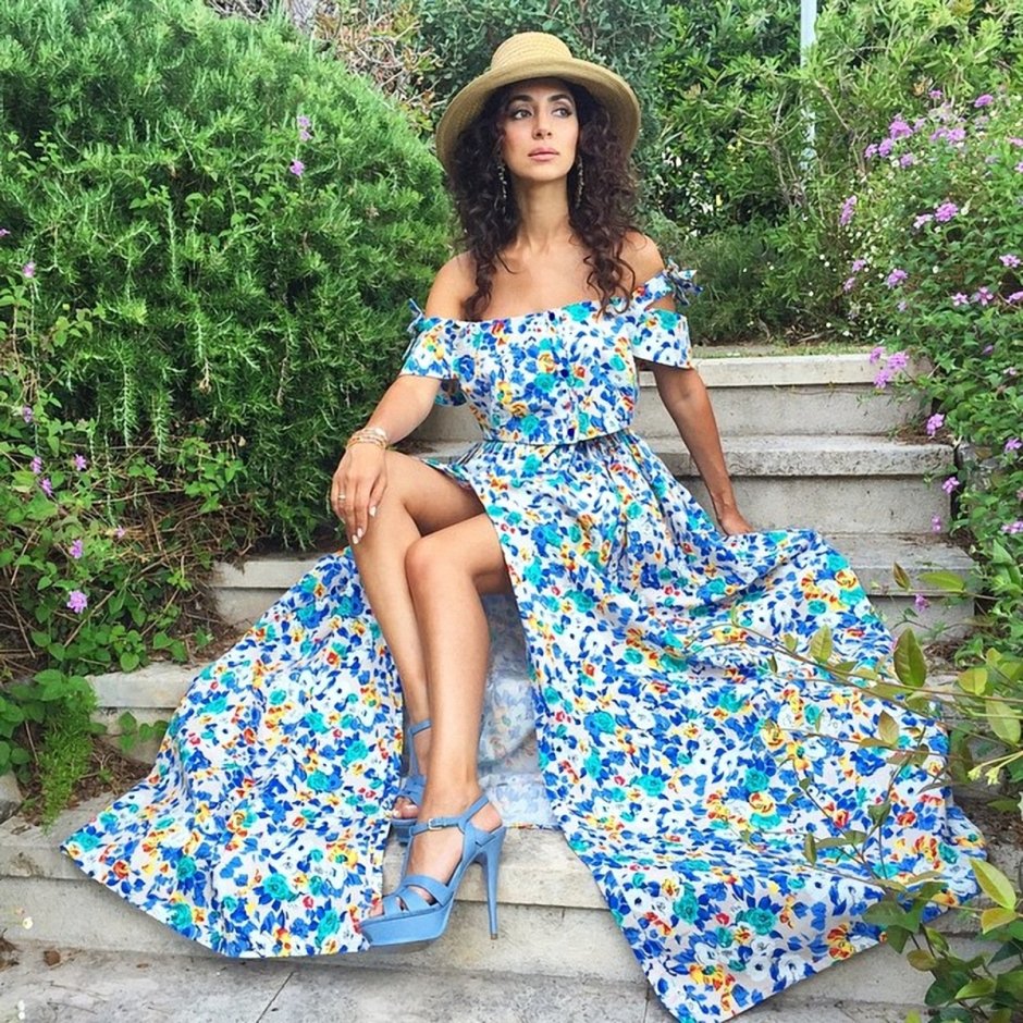 Длинное летнее платье