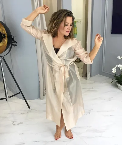 Шелковый халат женский