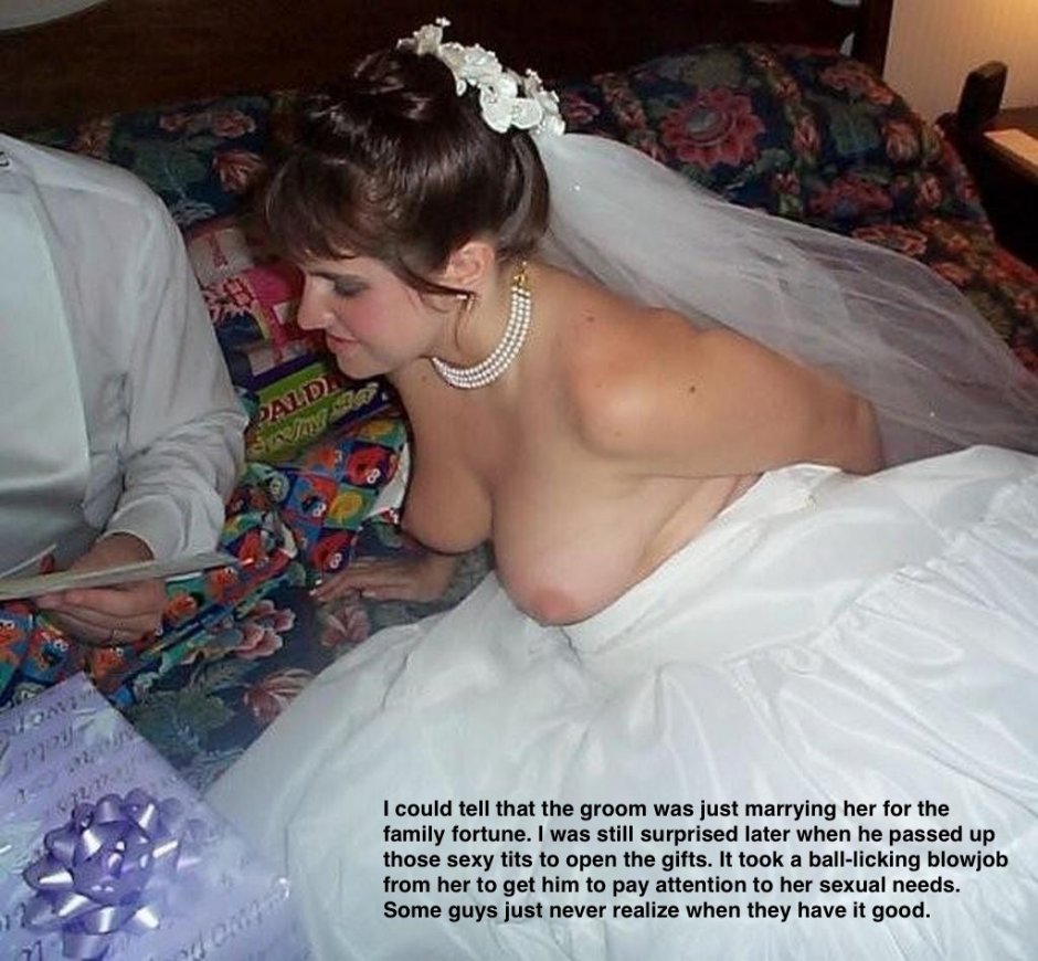 Невеста засветила грудь