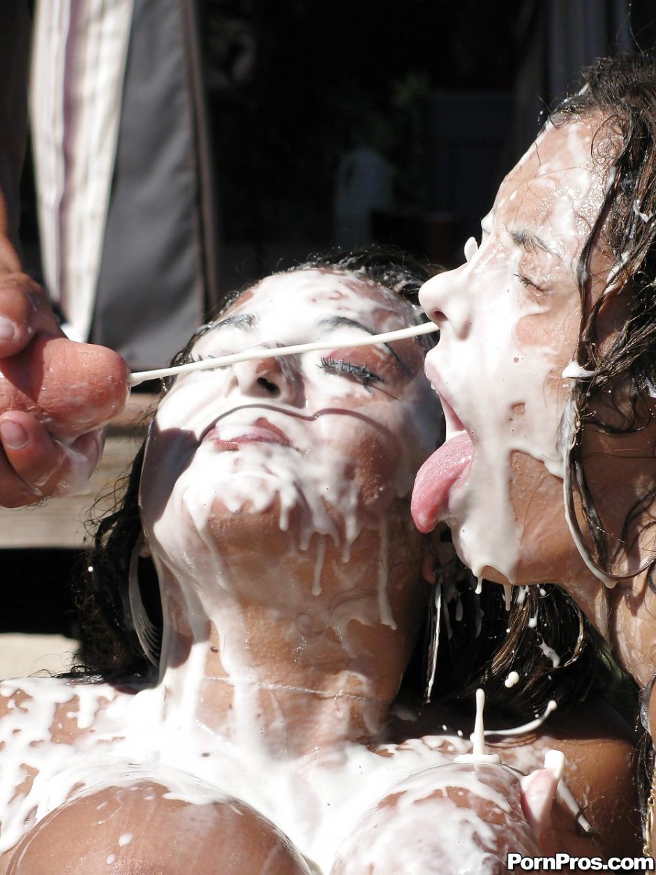 Море спермы на лице