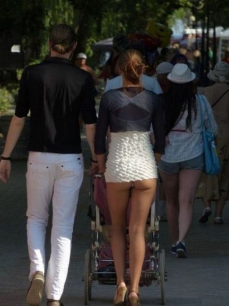 Provocative clothes on the street