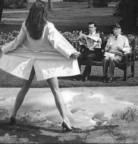 Woman fooling around