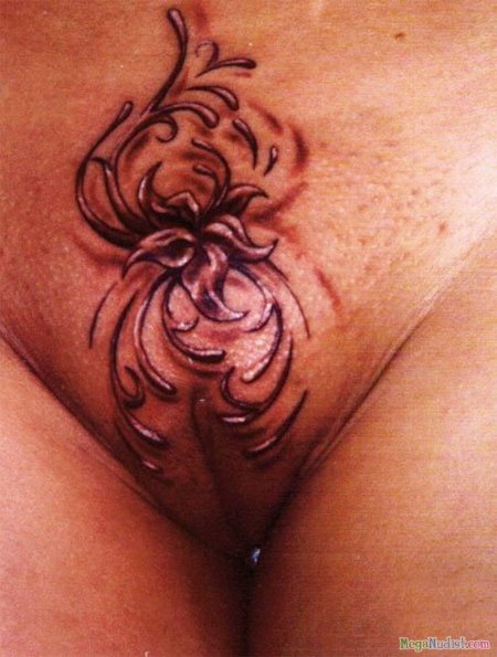 Erotic haircuts on the pubic area butt plug