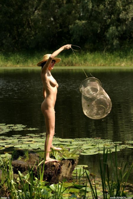 Naked girls in the swamp