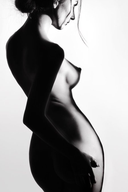 Beautiful silhouette of girls