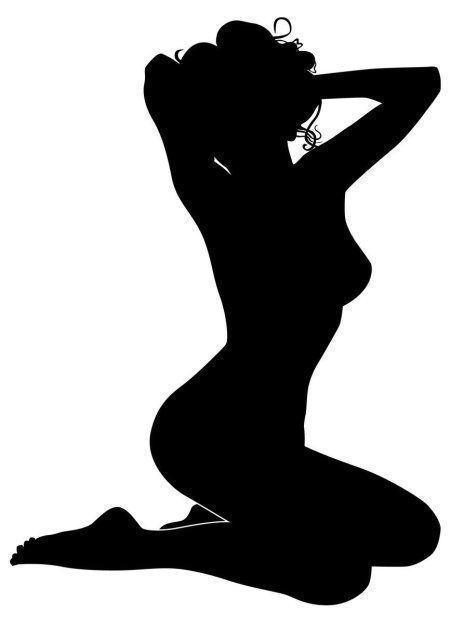 Erotic silhouette of a girl