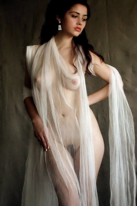 Sexy in transparent clothes