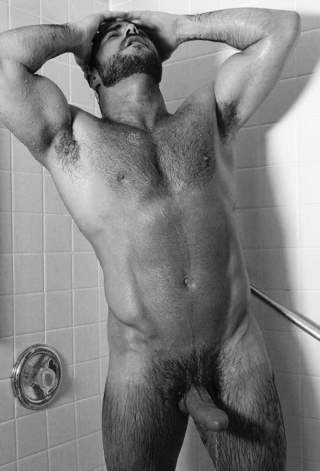Handsome naked hairy guys