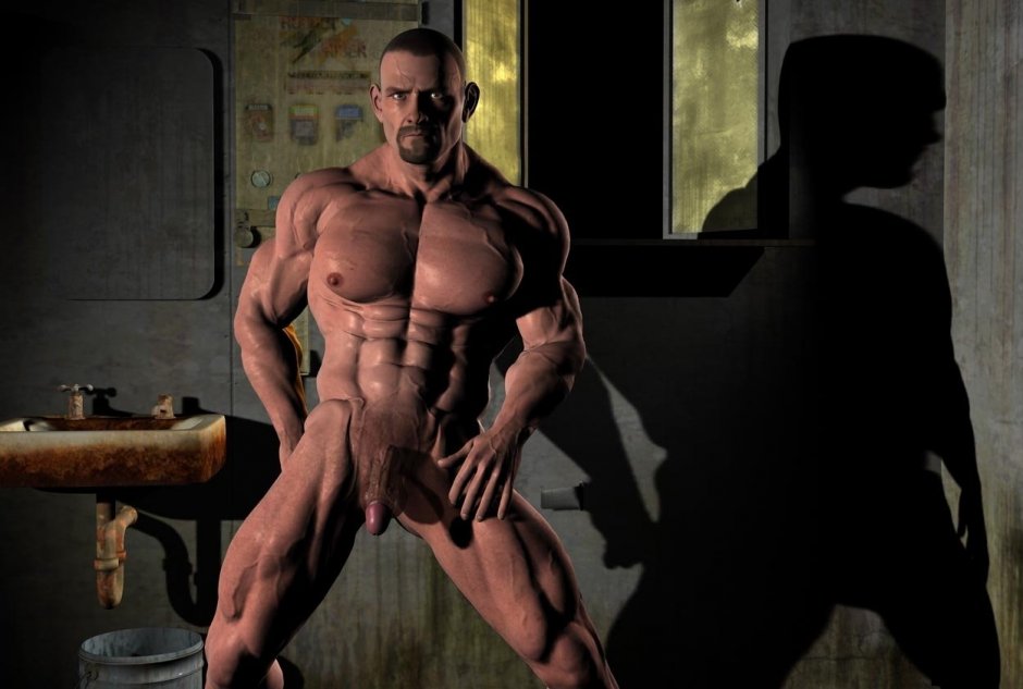 Голые накаченные самцы