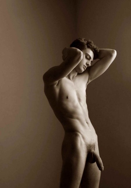 Naked athlete with a beautiful dick