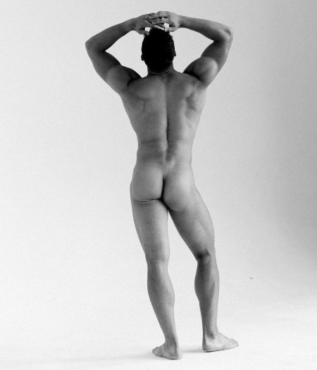 A man and woman standing naked