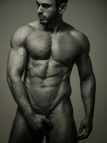 Photo shoot of naked men