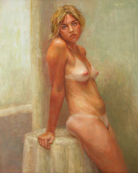 Картина женщина с голой грудью