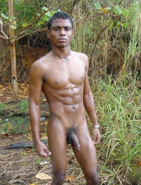 Naked African men