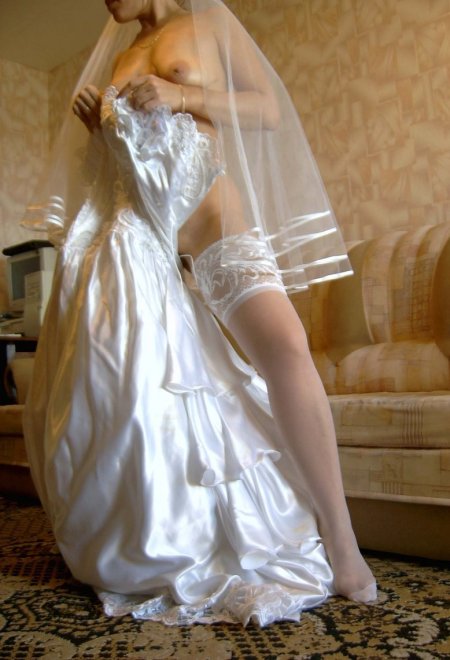 Naked brides at a private wedding