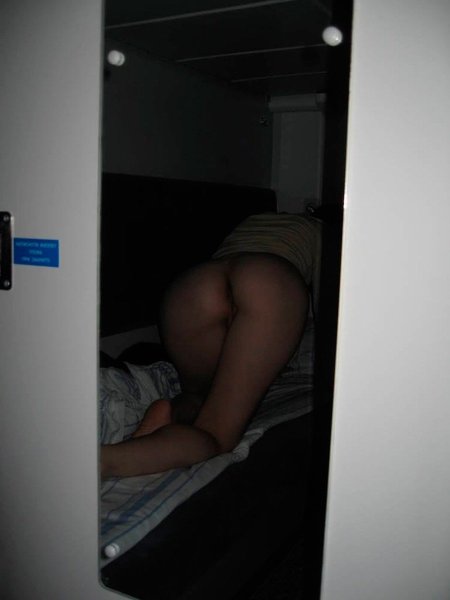 Naked on the train spied