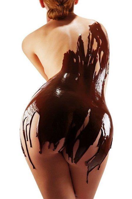 Ass in chocolate