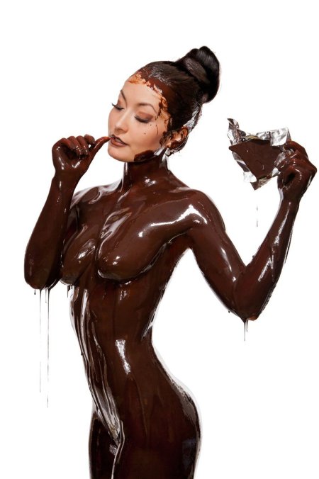 Gorgeous chocolate naked