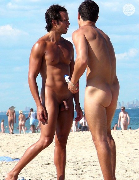 Naked sunbathing