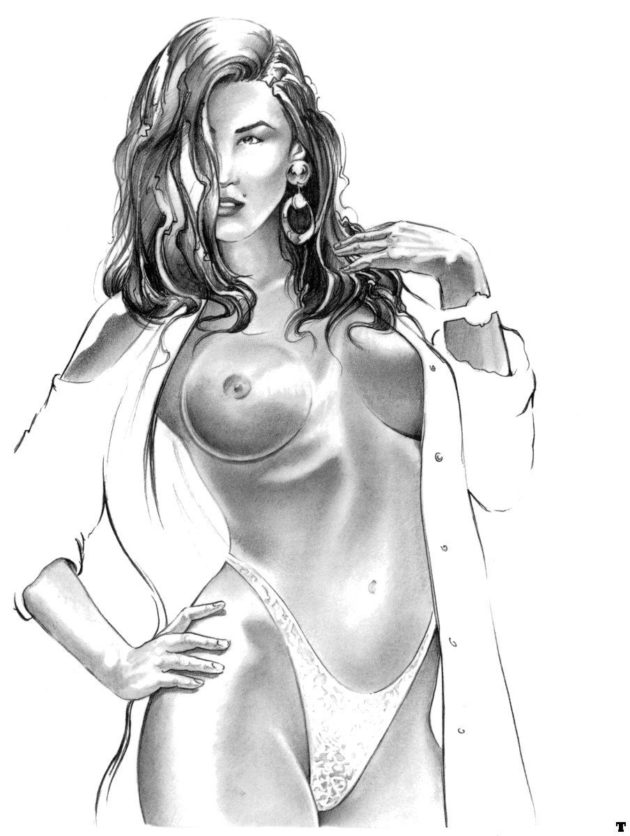 Эротические зарисовки карандашом
