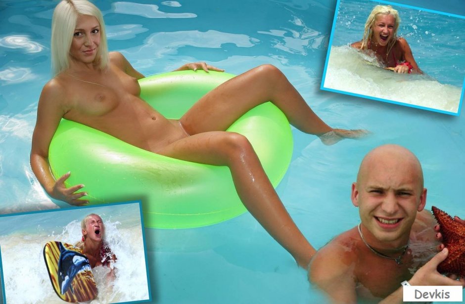 Загорелая блондинка трах