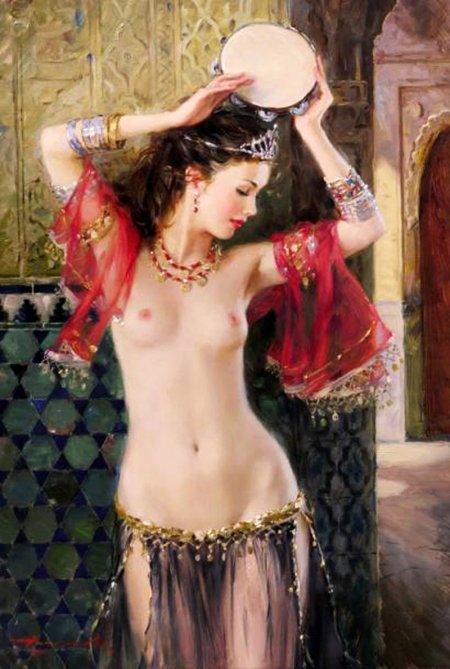 Konstantin Razumov nude paintings East