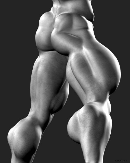 Chris Dickinson bodybuilding naked
